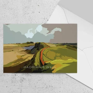 Hadrians Wall, Greeting Card by Peter McDermott