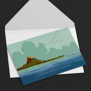 Lindisfarne Castle, Greeting Card by Peter McDermott