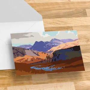 The Langdale Pikes, Greeting Card by Peter McDermott