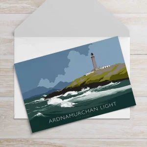 Ardnamurchan Light, Greeting Card by Peter McDermott