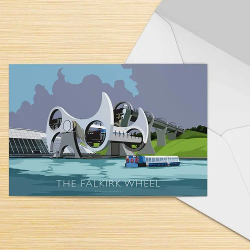 Falkirk Wheel, Greeting Card by Peter McDermott
