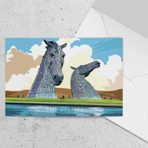 The Kelpies, Greeting Card by Peter McDermott