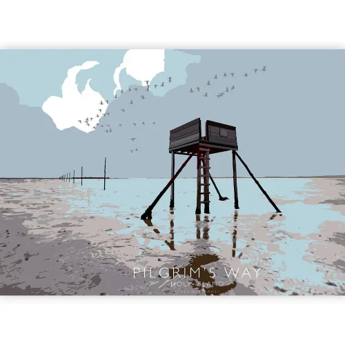 Pilgrims Way, Holy Island, Greeting Card by Peter McDermott - Image 2