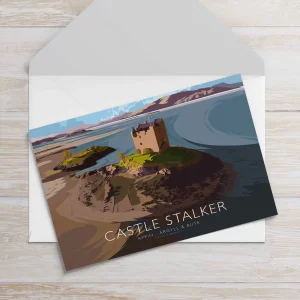 Castle Stalker Small, Greeting Card by Peter McDermott