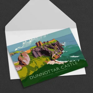 Dunnottar Castle Large, Greeting Card by Peter McDermott