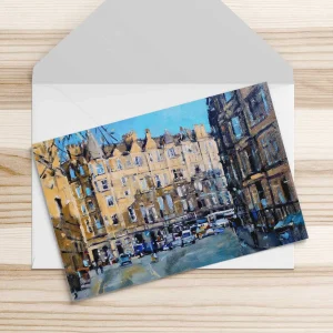 Saturday, Morningside, Greeting Card by Peter Foyle