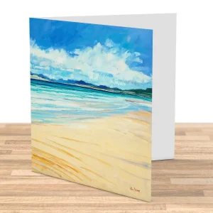 Deserted Beach Harris, Greeting Card by Robert Kelsey