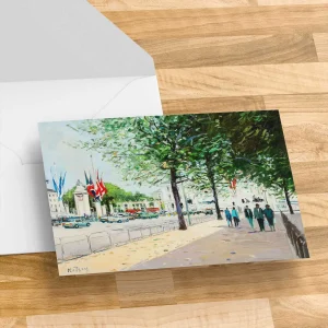 Flags in the Mall, Greeting Card by Robert Kelsey