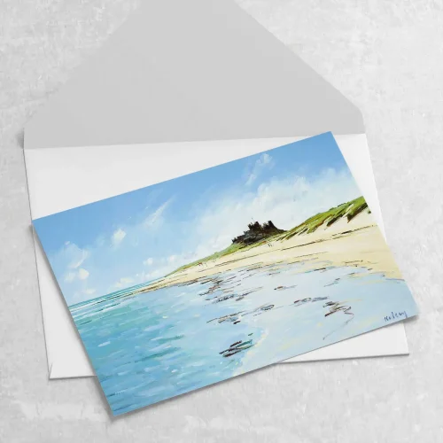 Bamburgh Castle, Greeting Card by Robert Kelsey