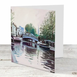 Nocturne Little Venice, Greeting Card by Robert Kelsey