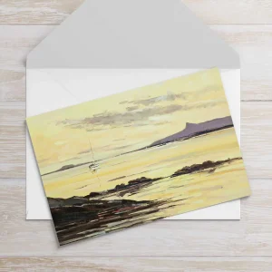 Evening Light Eigg, Greeting Card by Robert Kelsey