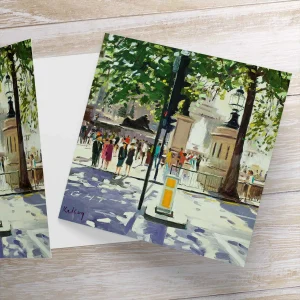 Summer Light Trafalgar Square, Greeting Card by Robert Kelsey