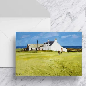 Cottages Iona, Greeting Card by Robert Kelsey