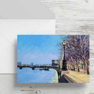 Thames Twilight, Greeting Card by Robert Kelsey