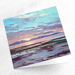 Evening Light Arran, Greeting Card by Robert Kelsey
