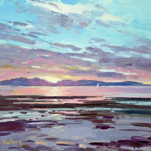 Evening Light Arran, Greeting Card by Robert Kelsey - Image 2