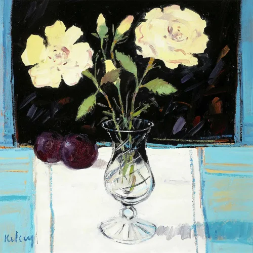 Still Life with Yellow Roses, Greeting Card by Robert Kelsey - Image 2