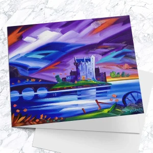 Eilean Donan Purple, Greeting Card by Raymond Murray