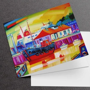 Rothesay Harbour, Greeting Card by Raymond Murray