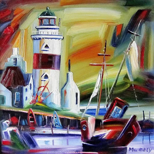 Cloch Lighthouse with Wreck, Greeting Card by Raymond Murray - Image 2