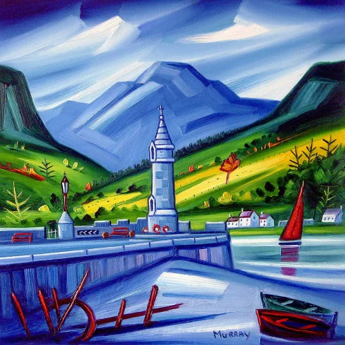 The Monument, Sandbank, Greeting Card by Raymond Murray - Image 2