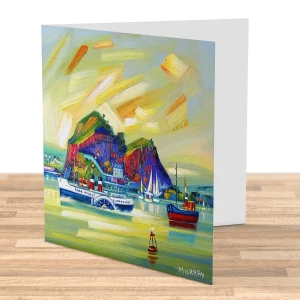 Dumbarton Rock, Greeting Card by Raymond Murray