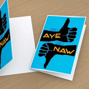 Mibbes aye, mibbes naw, Greeting Card by Stewart Bremner