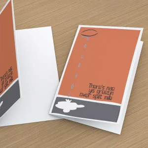 There's Nae Yis Greetin ower Spilt Milk, Greeting Card by Stewart Bremner