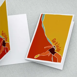 Gie it Laldy, Greeting Card by Stewart Bremner