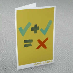 Aye, Right, Greeting Card by Stewart Bremner
