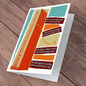 Oh ye canne fling pieces fae a twenty story flat, Greeting Card by Stewart Bremner