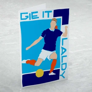 Gie it Laldy, Greeting Card by Stewart Bremner