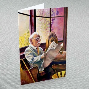 Reading the Paper, Greeting Card by Scott McGregor