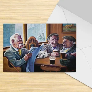 Having a Pint with the Colonel, Greeting Card by Scott McGregor
