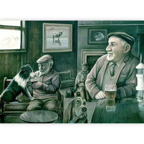 The Dugs Wanting a Drink, Greeting Card by Scott McGregor - Image 2