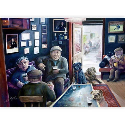 A Pint with Gavin Hastings, Greeting Card by Scott McGregor - Image 2