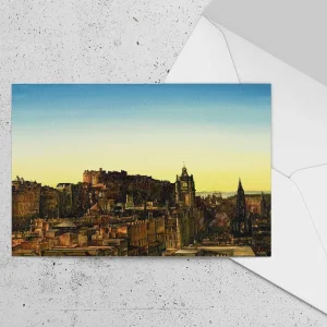 Edinburgh City, Greeting Card by Scott McGregor