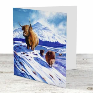 Coos in the Snow, Greeting Card by Scott McGregor