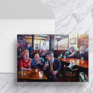 Speed Dating in the Anchor, Greeting Card by Scott McGregor