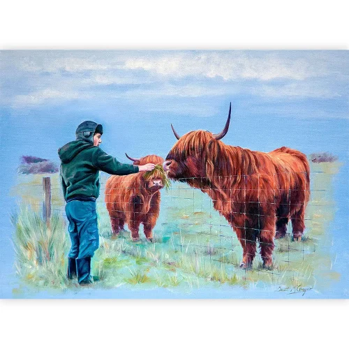 Feeding the Coos, Greeting Card by Scott McGregor - Image 2