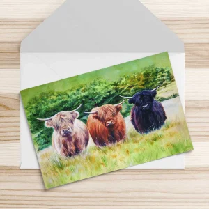 Highland Toffee, Greeting Card by Scott McGregor
