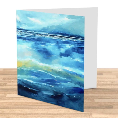 Liquid Blue, Greeting Card by Stuart Roy