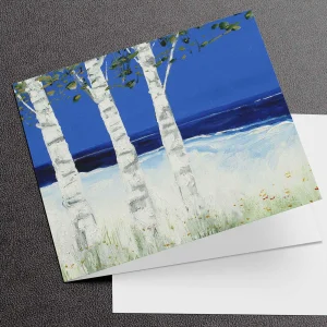 Beside the Blue, Greeting Card by Stuart Roy