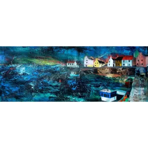 Buoys and Boats, Giclée Art Print by Fiona Matheson