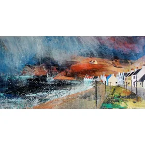 Red Box and Washing Lines, Giclée Art Print by Fiona Matheson