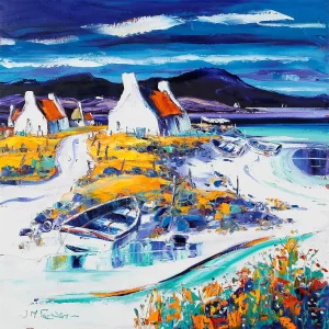 Boats on the Shore, Lewis, Giclée Art Print by Jean Feeney