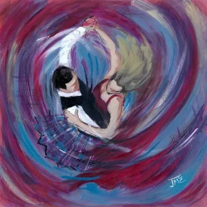 Dizzy in Red, Giclée Art Print by Janet McCrorie