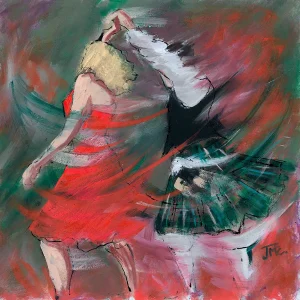 Scarlet Birl, Giclée Art Print by Janet McCrorie