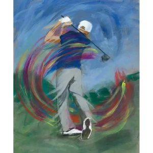 Swinging for Glory, Giclée Art Print by Janet McCrorie