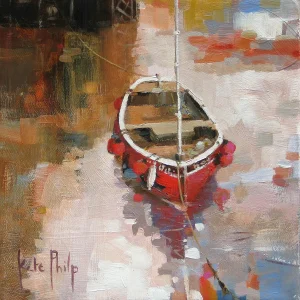 Little Red Boat, Giclée Art Print by Kate Philp